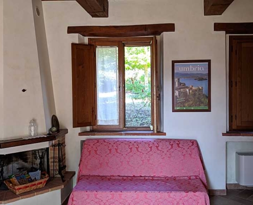 homemade living room in farmhouse